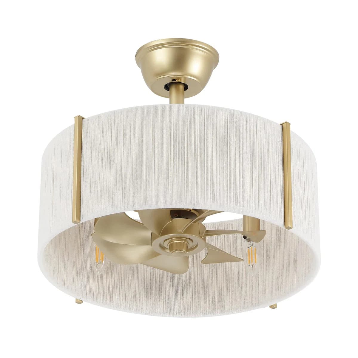18.1" Gold Boho Fandelier with Light