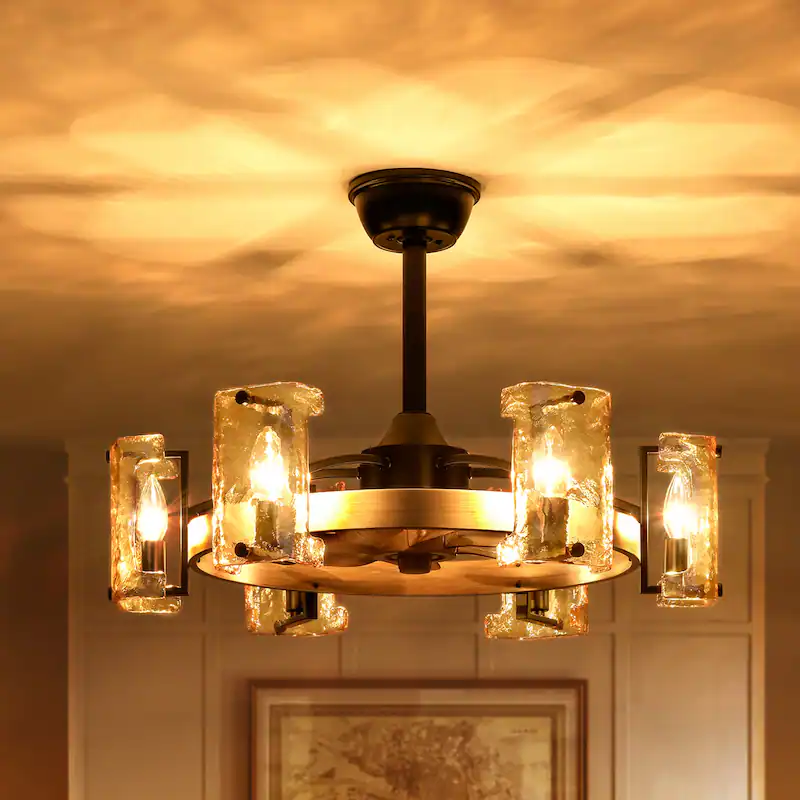 26.3" Chandelier Ceiling Fan with Light