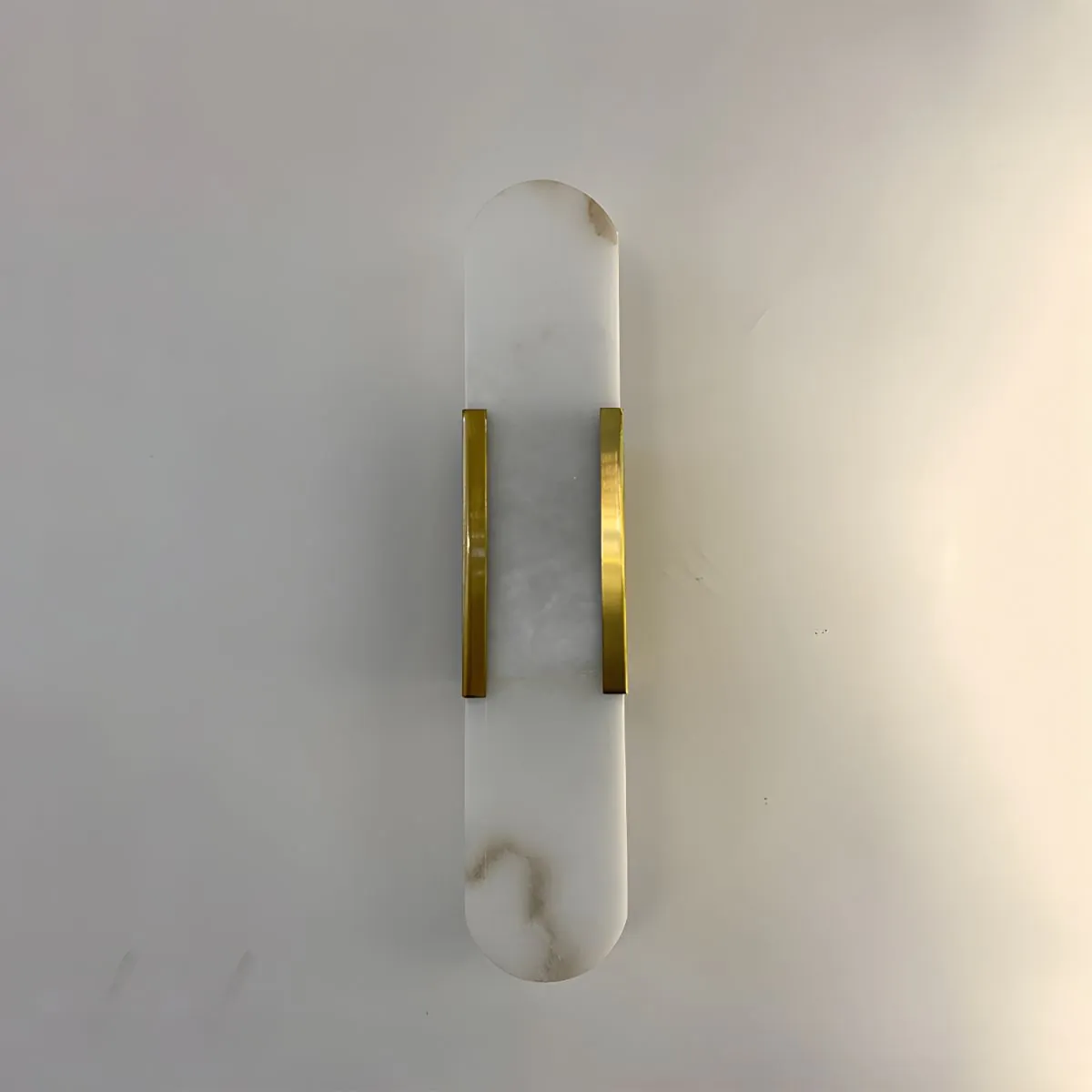 Brass Alabaster Wall Sconce | Luxury Linear Stone Vanity Light Fixture