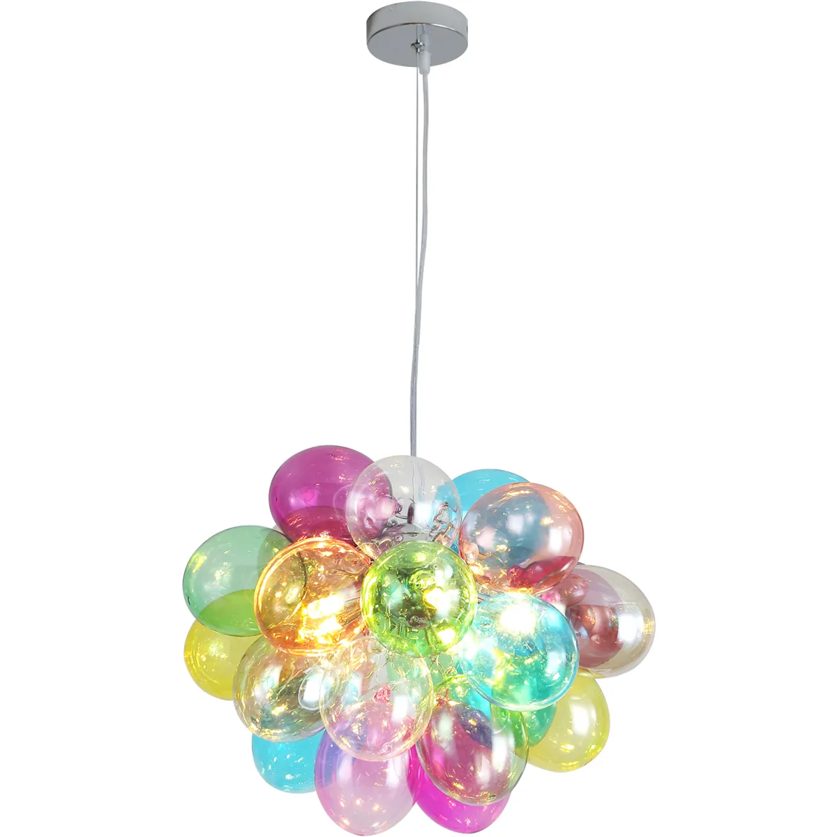 Glass Bubble Pendant Chandelier for Kids Rooms and Interiors