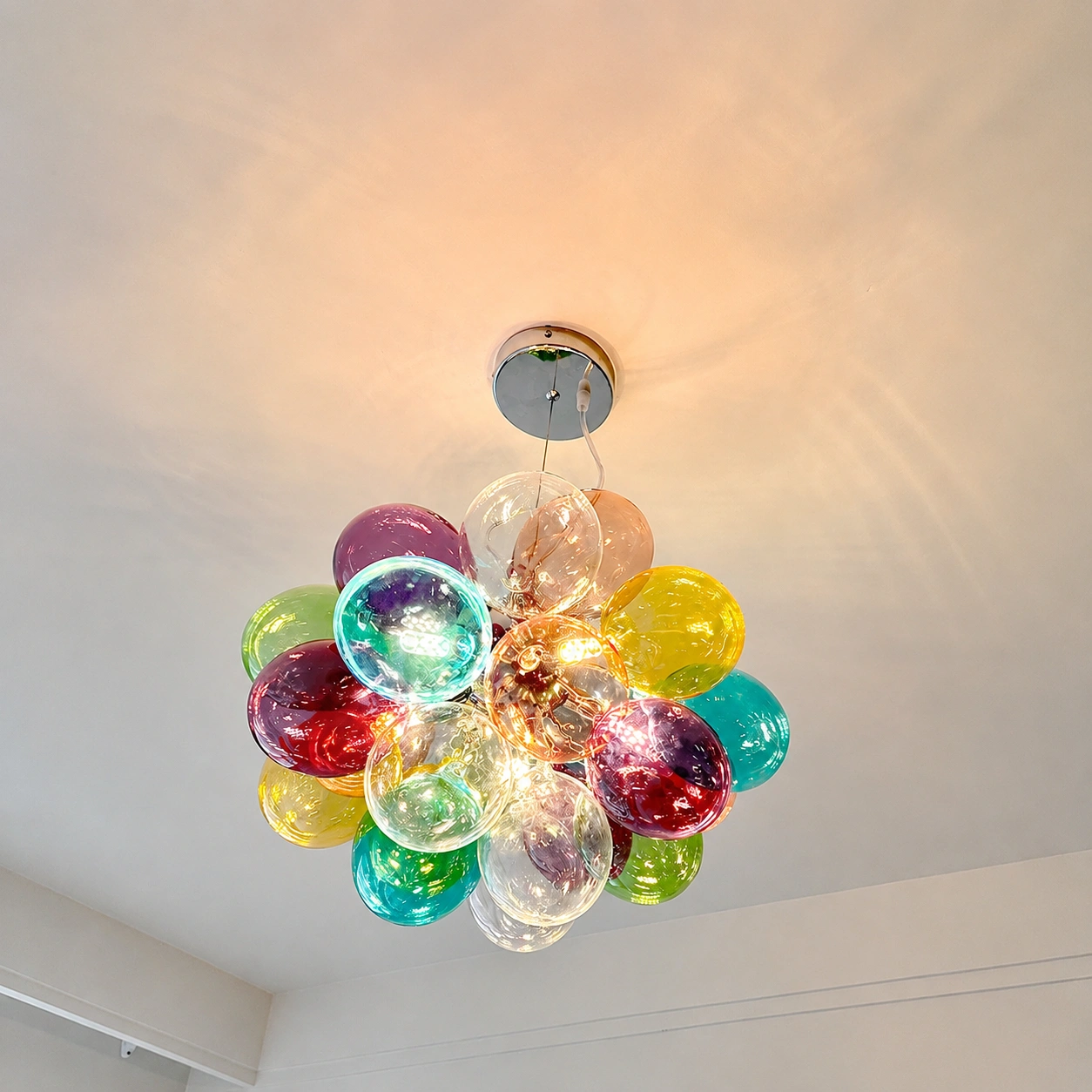 Colorful Globe Cluster Chandelier for Wholesale Lighting